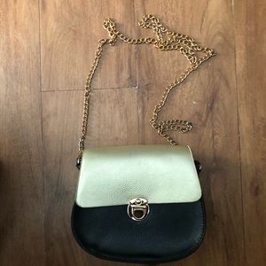 Black and gold crossbody